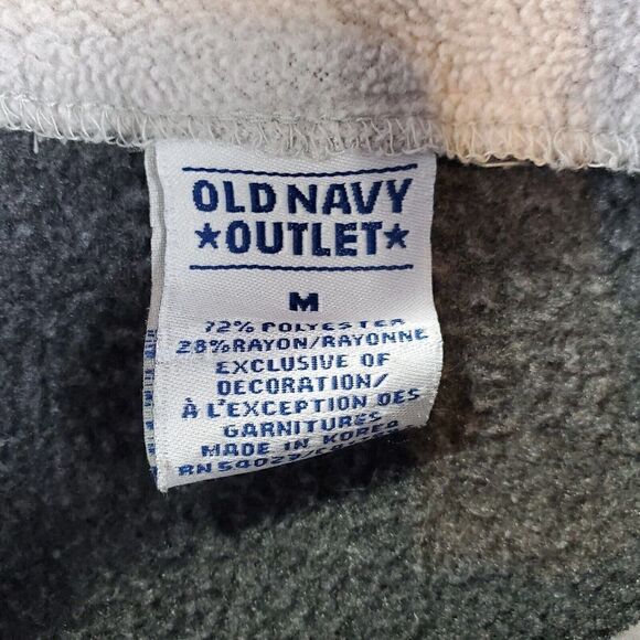 Vtg Old Navy Outlet Vest Womens Medium Gray Fleece Mock Sleeveless Full Zip - Picture 4 of 6